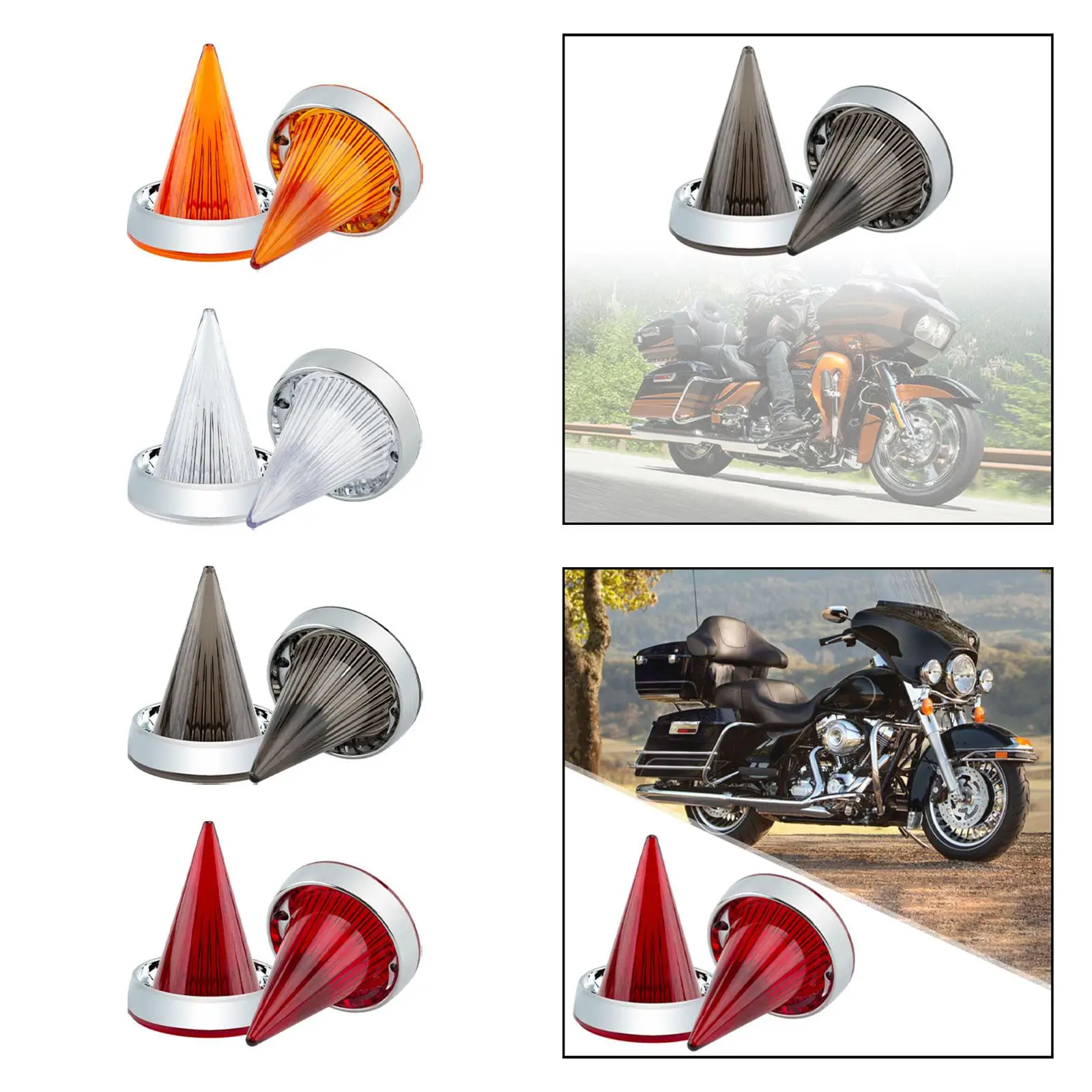 Turn Signal Light Lens Cover 1 Pair Accessories Easy Installation Spare Parts Replacement Decor for Road Glide Road King