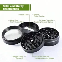2inch Metal Herb Grinder 4-layer Manual Spice Mill Pepper Mortar Crusher Raw Grass Tobacco Grinder Smoking Cigarette Accessories 2