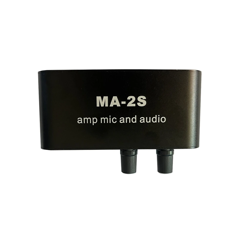 B34B-6.5Mm Dynamic Microphone 3.5Mm Condenser Microphone Headphone Amplifier Audio Preamplifier Mixing Board MA-2S