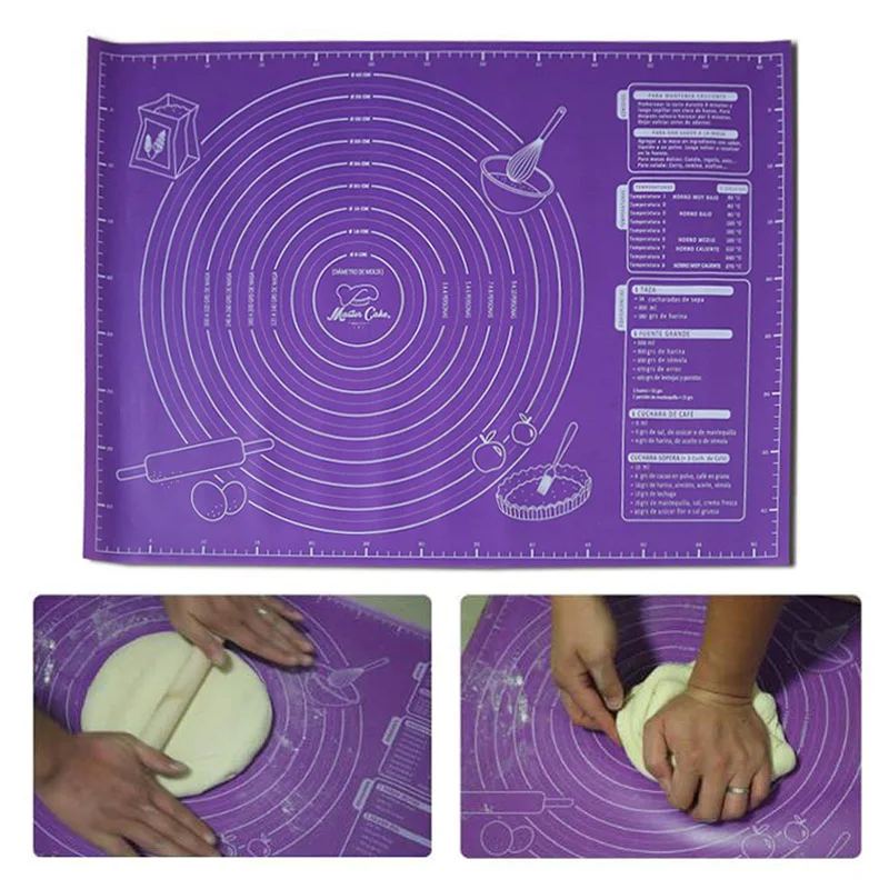 New Extra Large Kitchen Tools Silicone Pad for Rolling Dough Pizza Dough  Non-Stick Maker Holder Kitchen Tools 