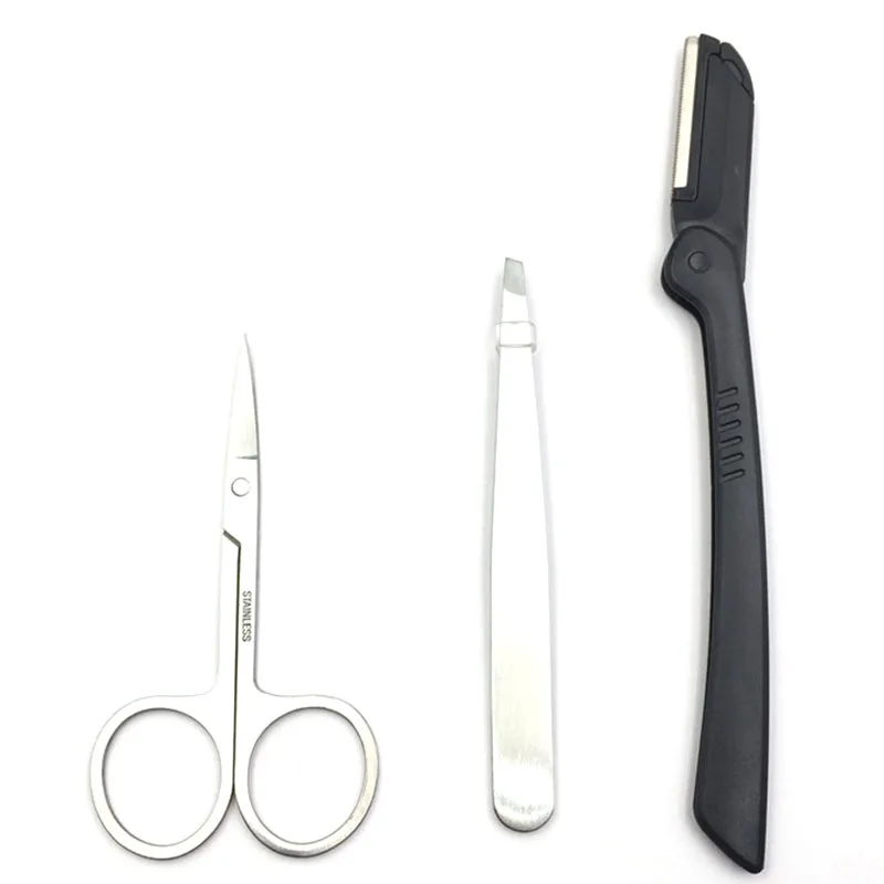 Eyebrow Trimming Tool Set Eyebrow Tweezer Eyelash Cutter Eyebrow