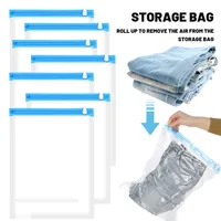 No Need Pump Vacuum Storage Bags Large Capacity Clothes Organize Bag Space Saver Home Comforters Blankets Compression Pounches 1