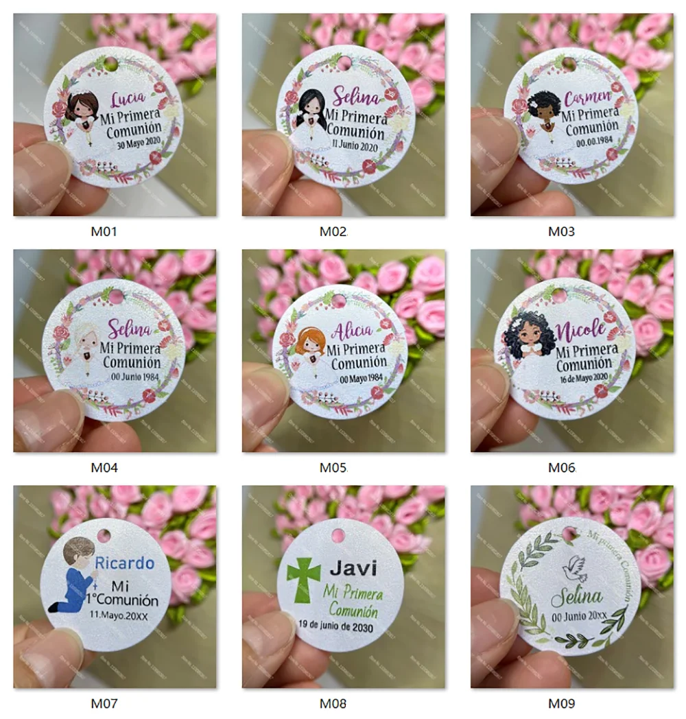 Customize First Communion Favor Tags Boy or Girl Communion tag Girl Favor DIY tag Personalize