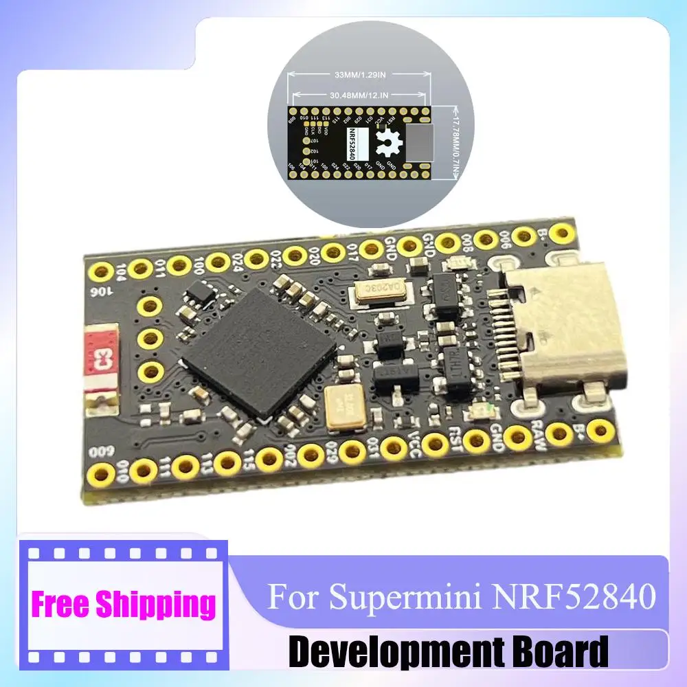 

Макетная плата для Supermini NRF52840, совместима с Nice! Управление зарядкой через Bluetooth Nano V2.0