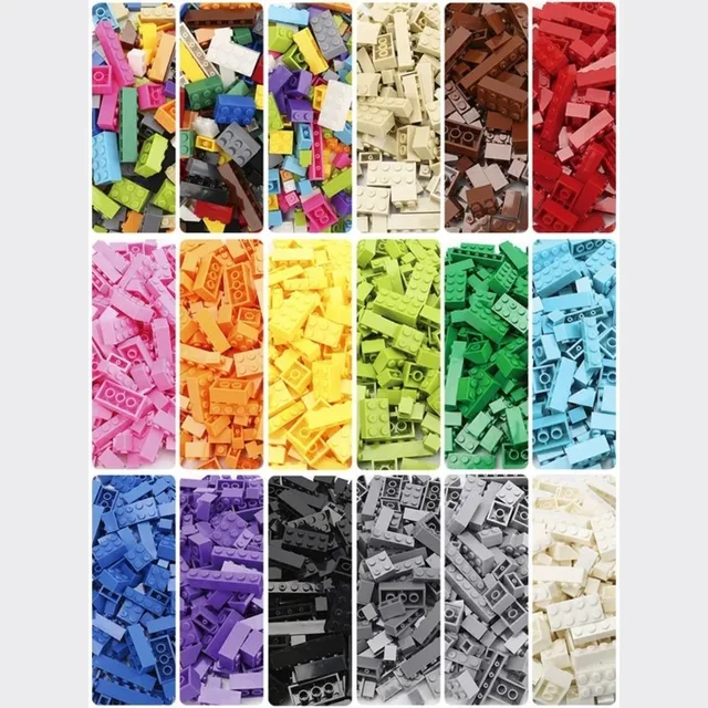 120/240PCS DIY Building Blocks Bulk Set City Classic Bricks Colorful Assembly Creative Toy Educational Interactive Toy for Kids 2