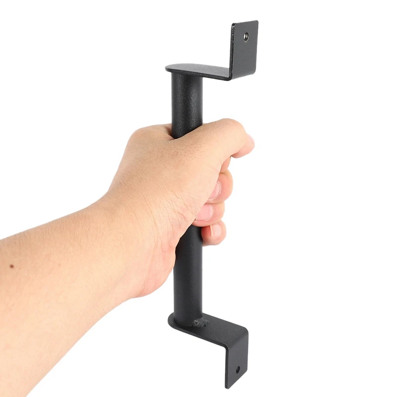 2Pcs Black Carbon Steel Sliding Barn Door Pull Handle for Sliding Barn Door Garden Gates Garages Hardware Kit door handles