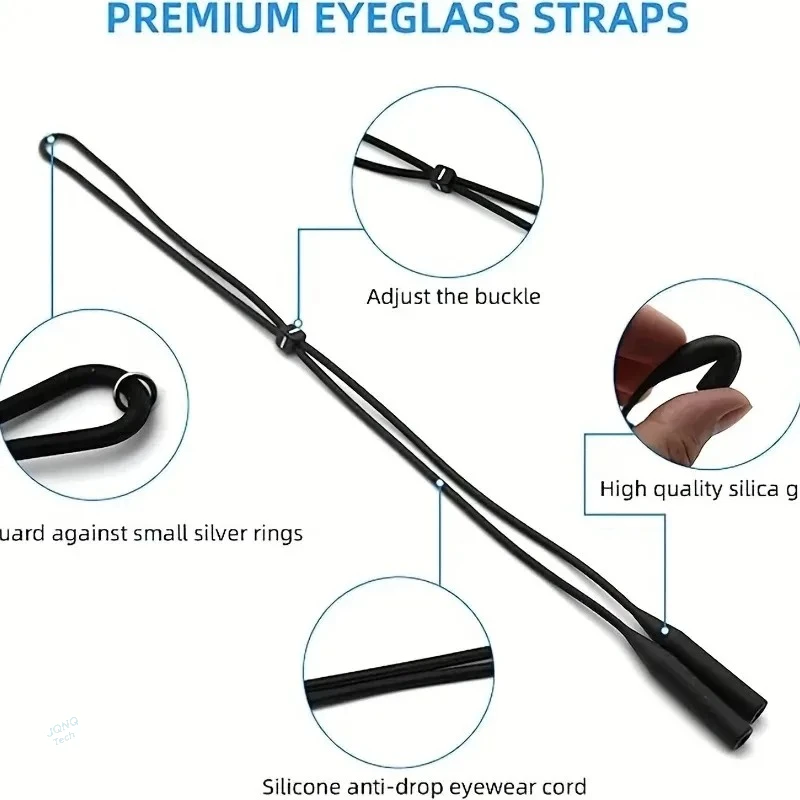 Stylish Silicone Sunglasses & Eyeglasses Strap - Adjustable Candy Color Holder