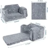 Children's sofa, foldable flip sofa chair with blanket, convertible Lounger playroom pull-out children's sofa 4