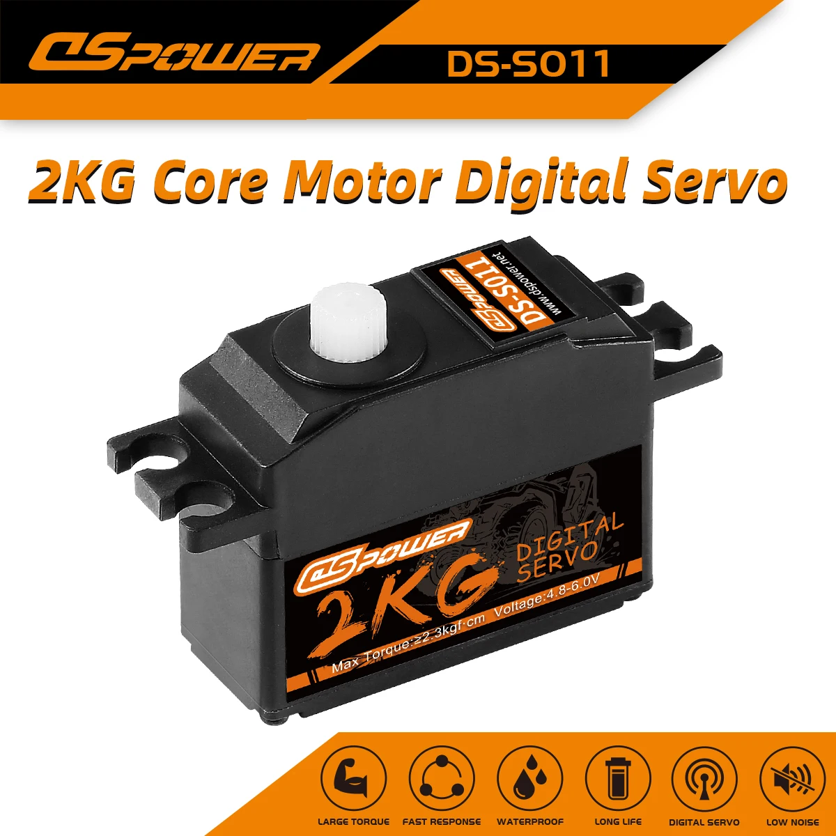 Servo 20kg DS3218MG Servo de Direction Numérique à Engrenages en Métal