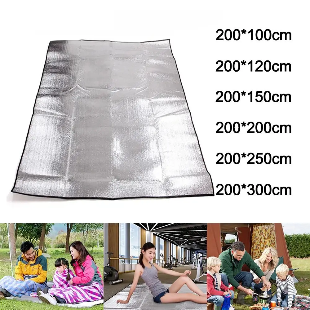 Thermal Camping Mat Waterproof Tent Footprint Reflecting Heat Picnic Beach Pad Ultralight Insulation Foam Foil Mat Outdoor