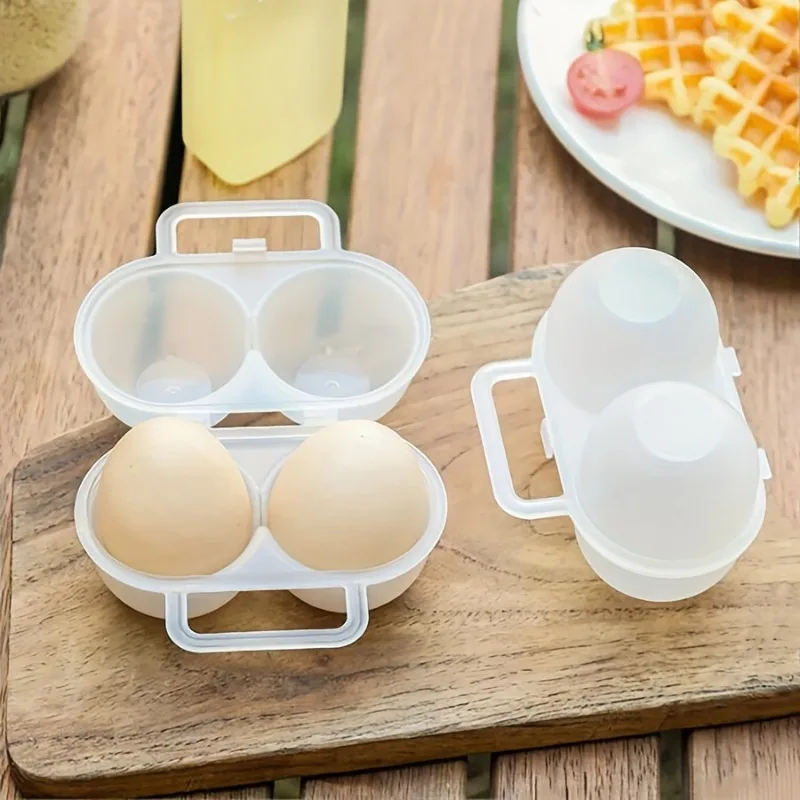 Outdoor portable egg box, anti drop egg storage box, shockproof travel camping anti shatter egg tray, household plastic box 3