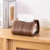 New Luxury Living Room Tissue Box Walnut Wood Cloud Paper Box Table Desktop Storage Box Retro Wooden Tissue Case Home Ornaments 6