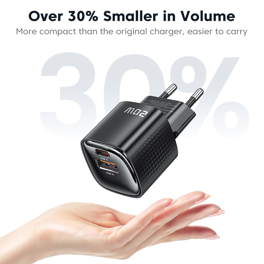 투키 20W GaN USB 충전기 휴대폰용 PD 3.0 고속 충전 타입 C 충전기 아이폰 17 16 15 14 프로 맥스 삼성 S25 미니 충전기