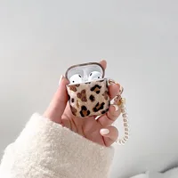 Pearl Earphone Cases For Airpods Pro 2 Leopard Pendant Headphone Protective Cover For Apple Airpod 3 Pro 2 1 3rd Generation Case 3