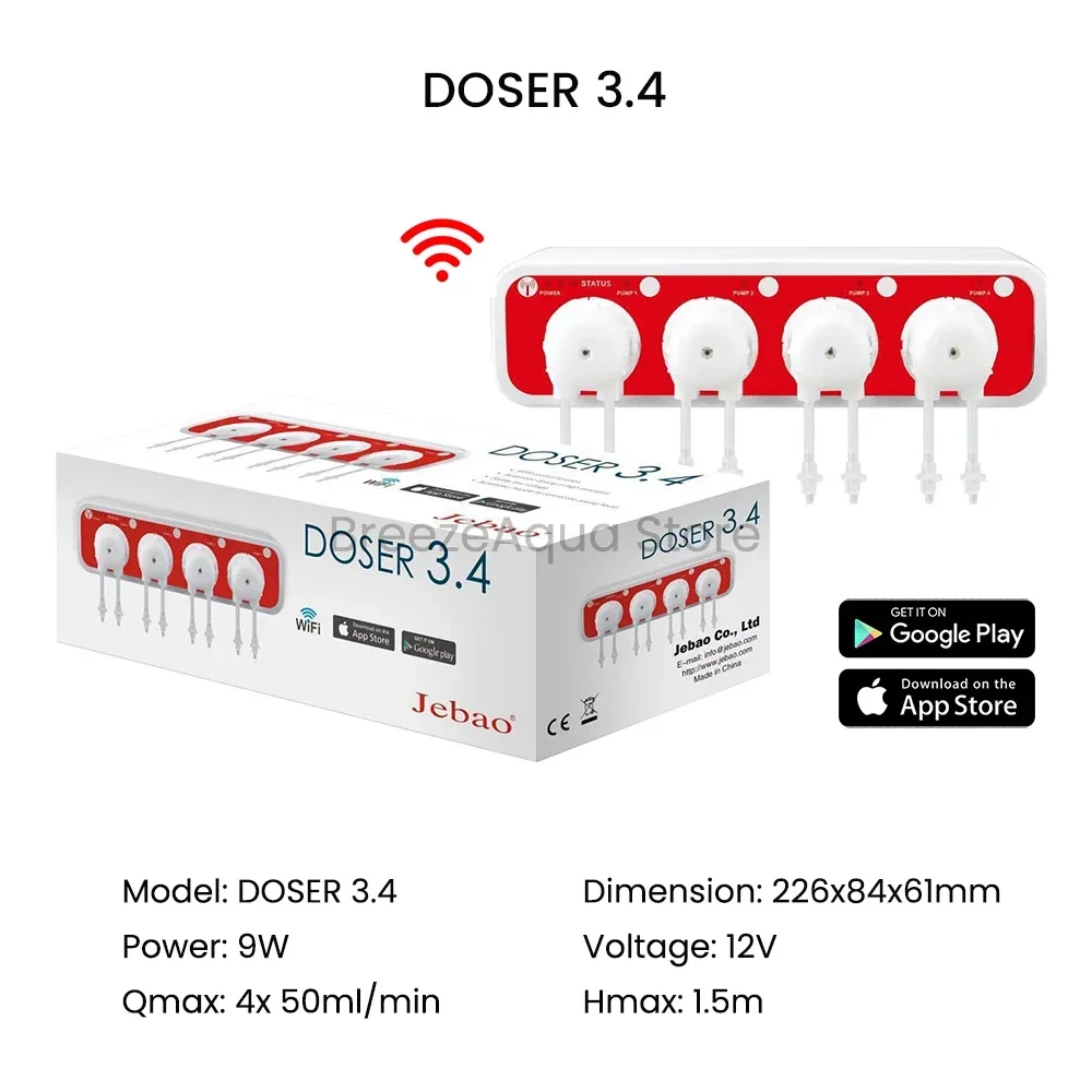 Jebao Smart Doser 3.1 Doser 3.4 MD-4.4 WiFi App Control Aquarium Automatic Dosing Pump for Coral Reef Fish Tank 4