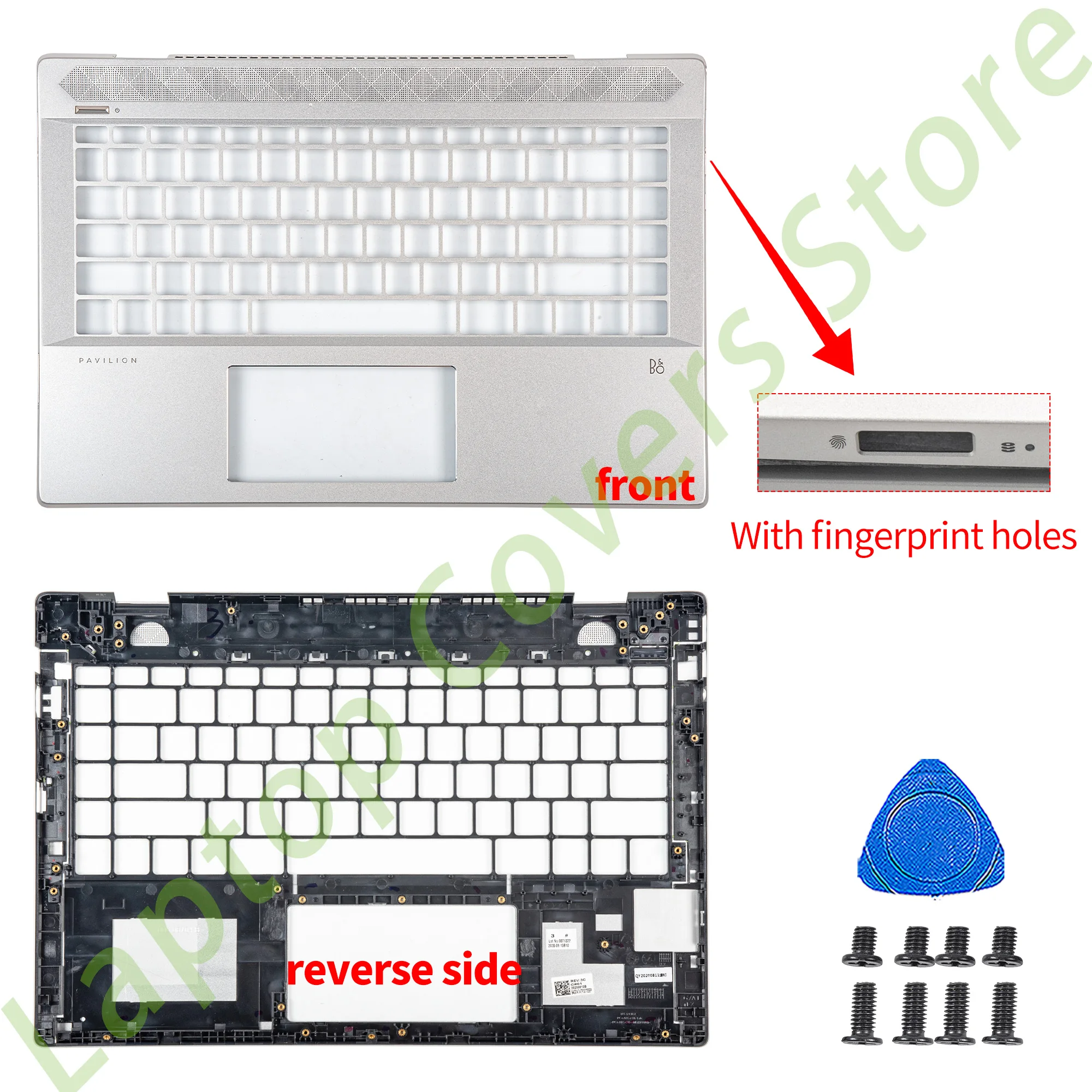 파빌리온 14-CE TPN-Q207 LCD 후면 커버, 팜레스트 하단 케이스, 노트북 부품 교체, 회색, 신제품