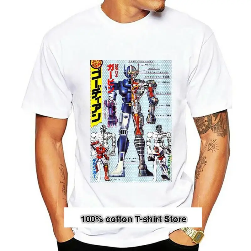 Camiseta De Maglia Gordian Robot Cartone Anni 80 - Cult - 1-S-3Xl, 100% Algodon, Manga Corta, Cuello Redondo, Moda 2020 (1)