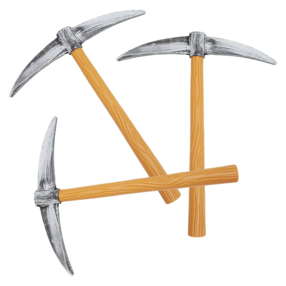 

3 Pcs Pickaxe Spade Toy Photo Prop Festival Model Makeup Costume Props Accessories