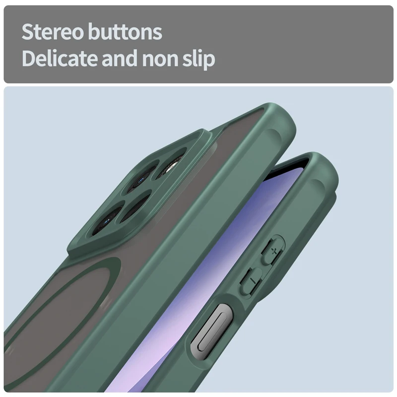 Magnetic Translucent Frosted Matte Waterproof Protective Phone Case