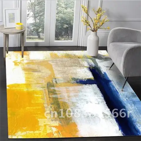 

Abstract Nordic Art Oil Painting Bubble Kiss Pattern Rug Anti-wrinkle Living Room Study Room Home Carpets Non-slip Mats