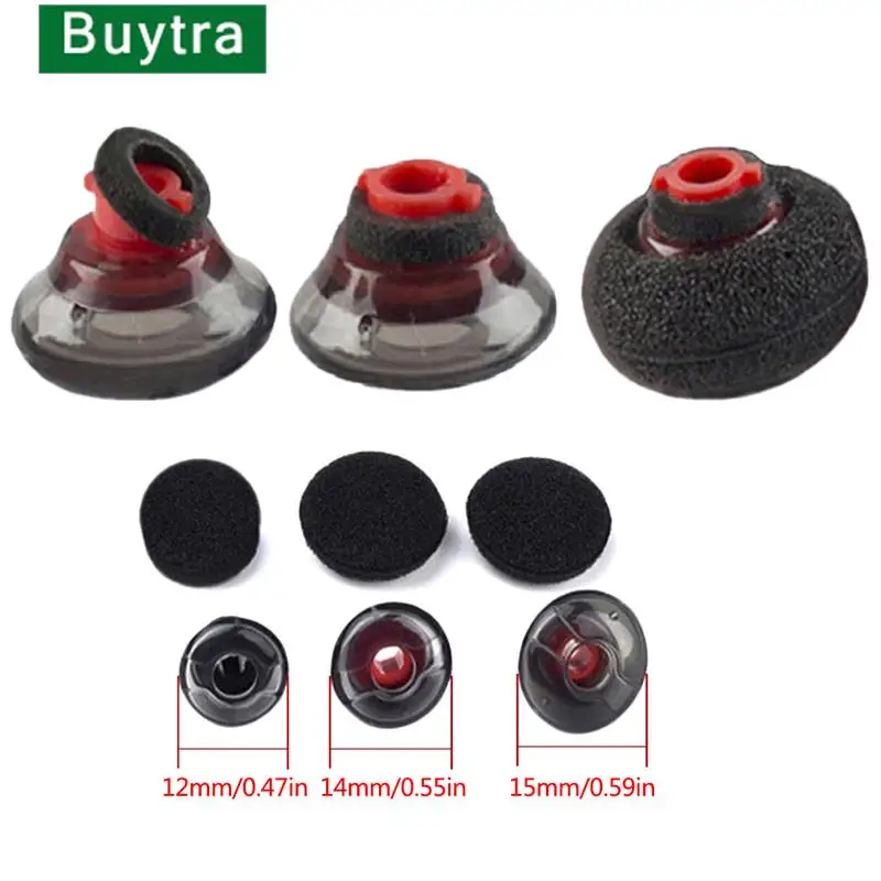1Pc Earplug Auricolare Punta Cuscinetti Auricolari In Silicone Morbido Auricolari Suggerimenti Auricolari Accessori In Schiuma Nera Per Plantonics Voy