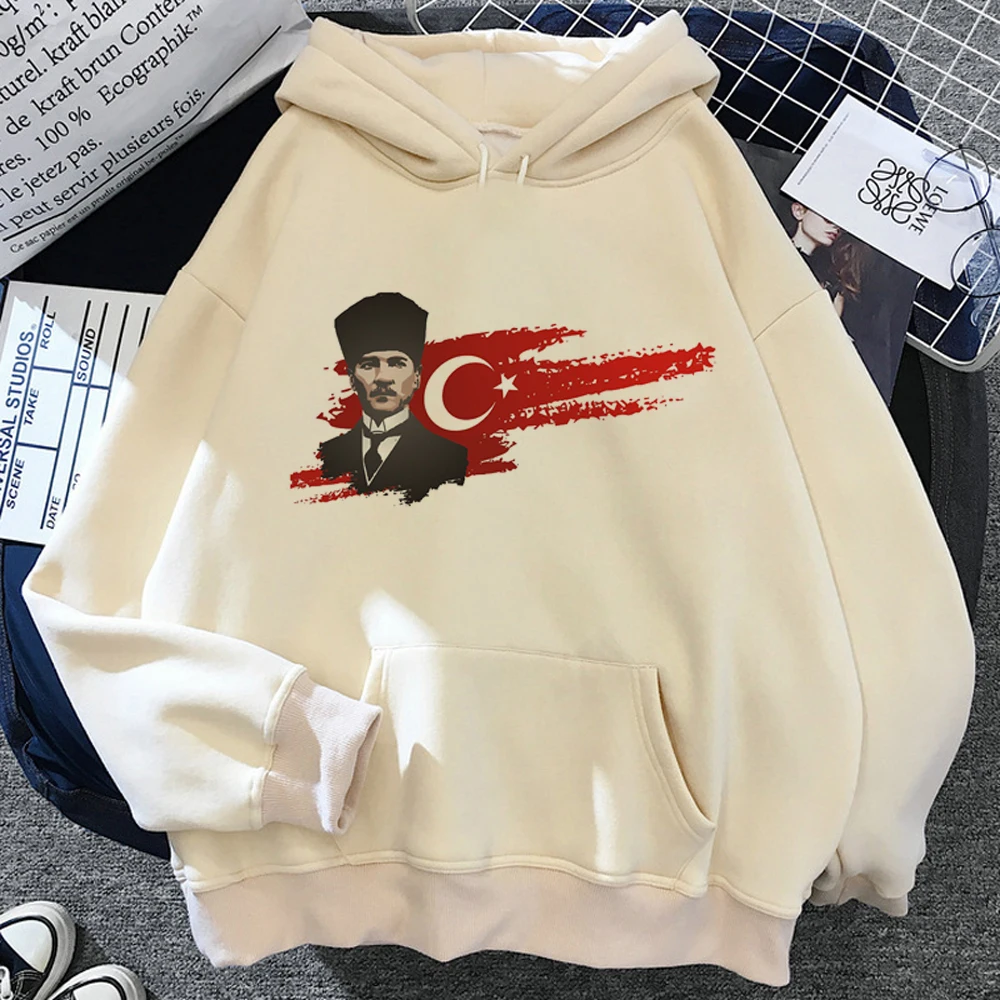 

Ataturk hoodies women long sleeve top y2k aesthetic 90s sweat y2k clothing female Fleece tracksuit