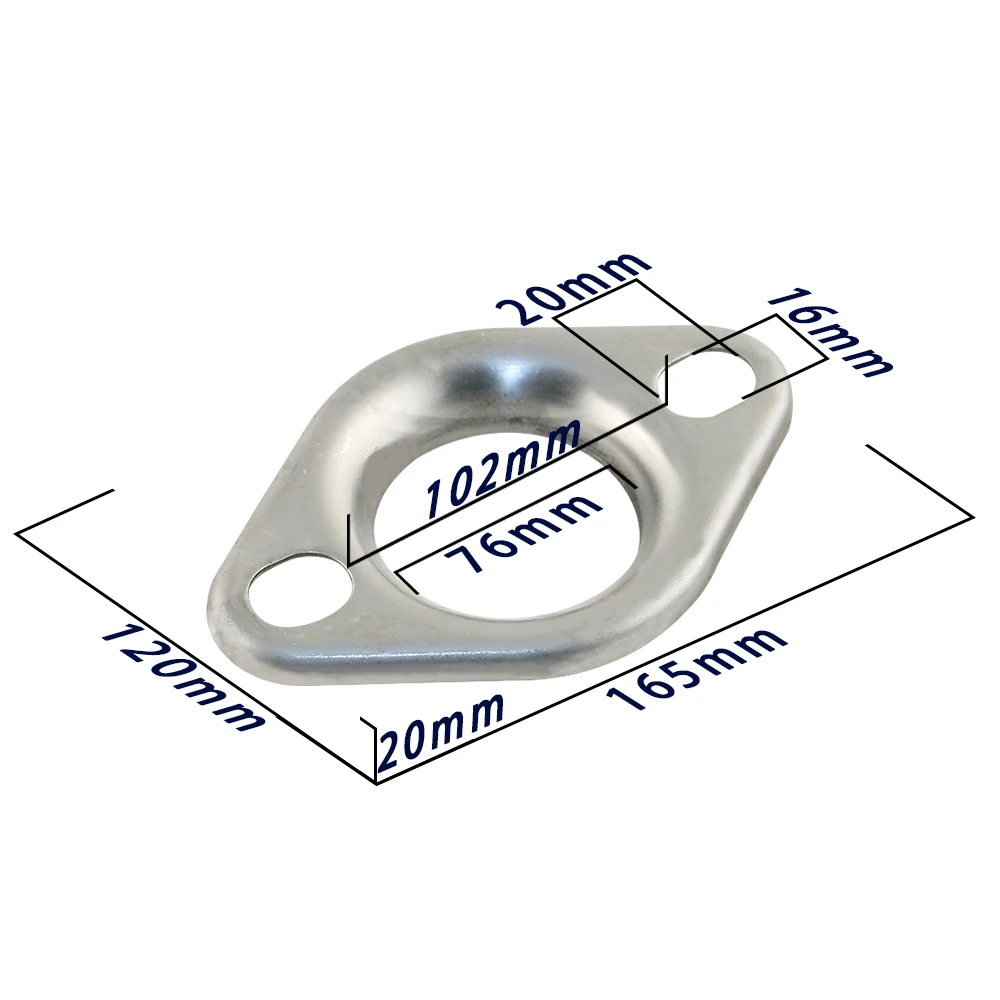 1 Set Collector Flange Donut 2 Inch 2.5 Inch 3 Exhaust Gasket Header Stainless Steel Universal Car Accessories