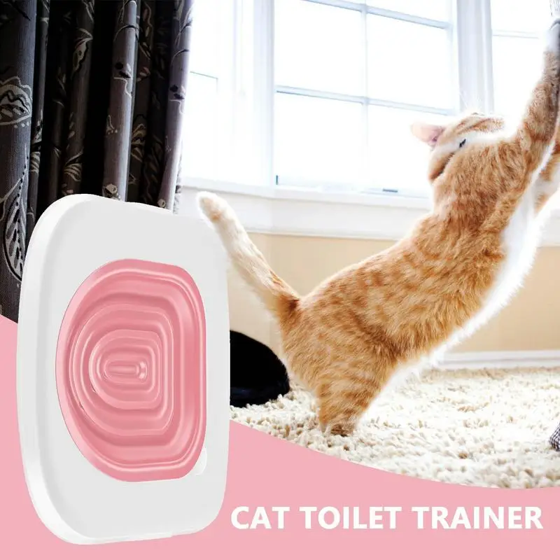 Universal Cat Toilet Training Kit With Any Cat Reusable Cats Dogs Potty Training Seat Pets Cleaning Cats Product