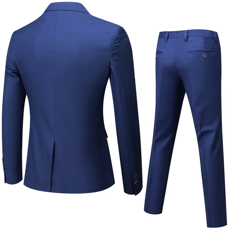 Men's Three-Piece Business Casual Suit Youth Handsome Korean Style Slim Fit Suit  British Style
