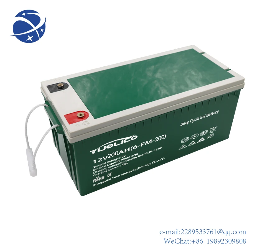 Yyhc 12V 180Ah 200Ah 220Ah 250Ah Batteria Al Piombo Batteria A Ciclo Profondo 200Ah Agm Sistema Di Alimentazione Off-Grid Batteria Al Gel Solare