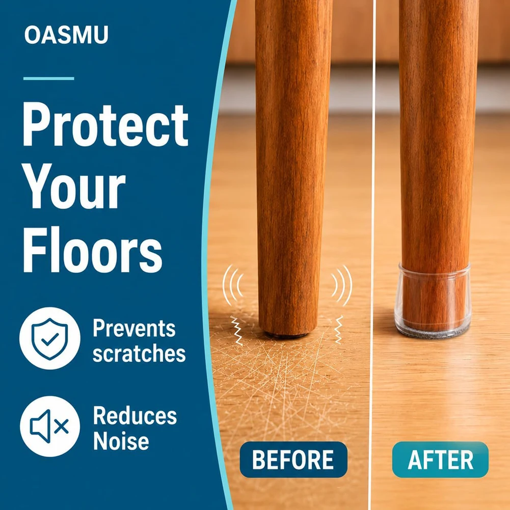 Enhanced Silicone Anti-Slip Floor Protector and Furniture Pad Set