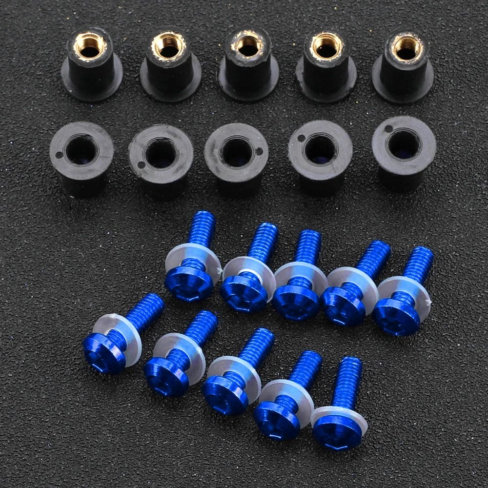 

For yamaha XJR1300 RACER XJ600 XJ650/TURBO XJ900 XJ900R SECA 10PCS Motorcycle Accessories 5mm Windscreen Windshield Bolts Screw