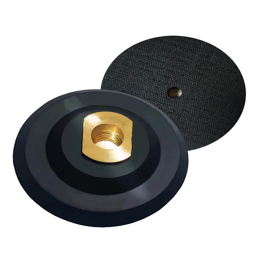 

M14 Rubber Backing Pad DIY 4Inch Black Rigid Backer Pads Disc Holder Grinding Loop Backing Pad for Diamond Polishing