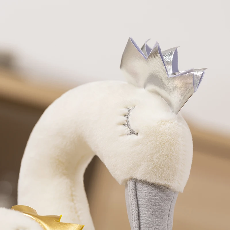 Soft Plush Swan Toy with Yarn Skirt for Kids