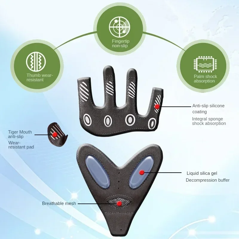 1 Pair Women Gym Gloves Weightlifting Fitness Training Non Slip Palm Protector Breathable Fingerless Bike Bicycle Cycling Gloves 3