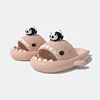 2024 Cute Panda DIY Shark Slippers Women Men Summer Platform Shoes Night Glowing Lantern DIY Couples Indoor Shower Beach Slides 1