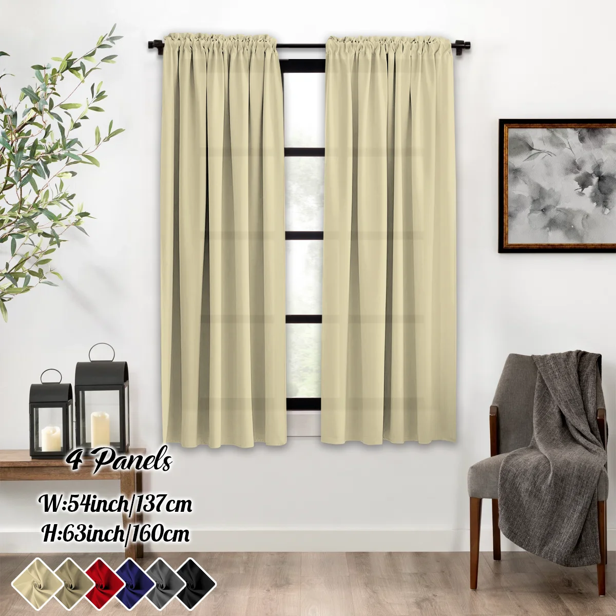 Rod pocket curtain measurement guide