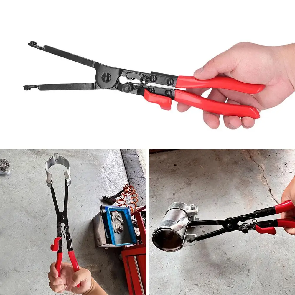 1PCS Car Exhaust Pipe C Clamp Removal Plier Spreading Demolition Retrofit Tool Plier Plier Special Auto Repair B5U5 universal car exhaust hanger removal pliers auto exhaust pipe rubber pad plier puller tool special disassembly tool