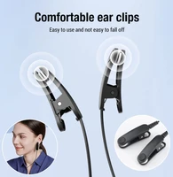 only 2 Qty Black Ear Clip Electrodes Cables Wire  Accessories For Ear-Sleeping Aid Device HE-M008 Type 1