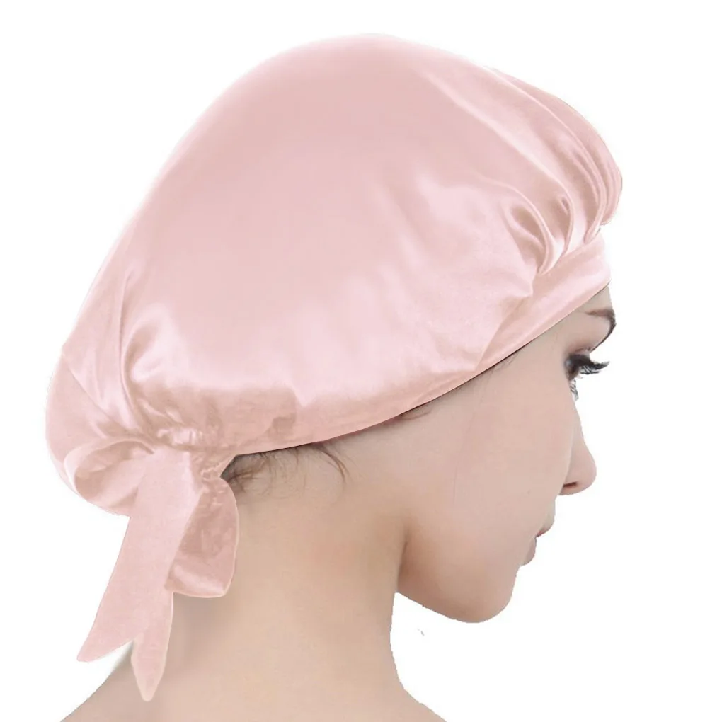 Female Nightcaps Sleeping Cap Adjustable Haircare Wrap Long Hair Sleep Hat Accessory Bathroom Dormitory Skin color