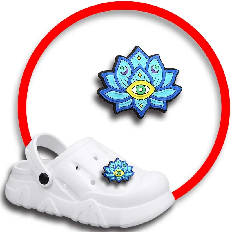 

Pack Pins for Crocs Charms Shoes Accessories Blue Evil Eyes Decoration Jeans Women Sandals Buckle Kids Favors Men Badges