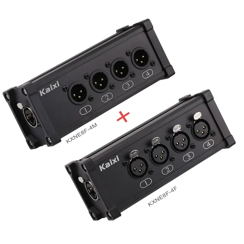XLR 오디오 스네이크 무대 및 녹음 스튜디오용 멀티 네트워크 브레이크아웃, 암수 및 암수 케이블, 무대 오디오 NE8F-S4M, 4 채널, 3 핀 5