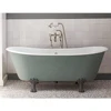 67" Freestanding Luxury Bathtub Cast Iron Double Ended Enamel Claw Paw Feet Tub Multi-Color Custom Built sw1022 2