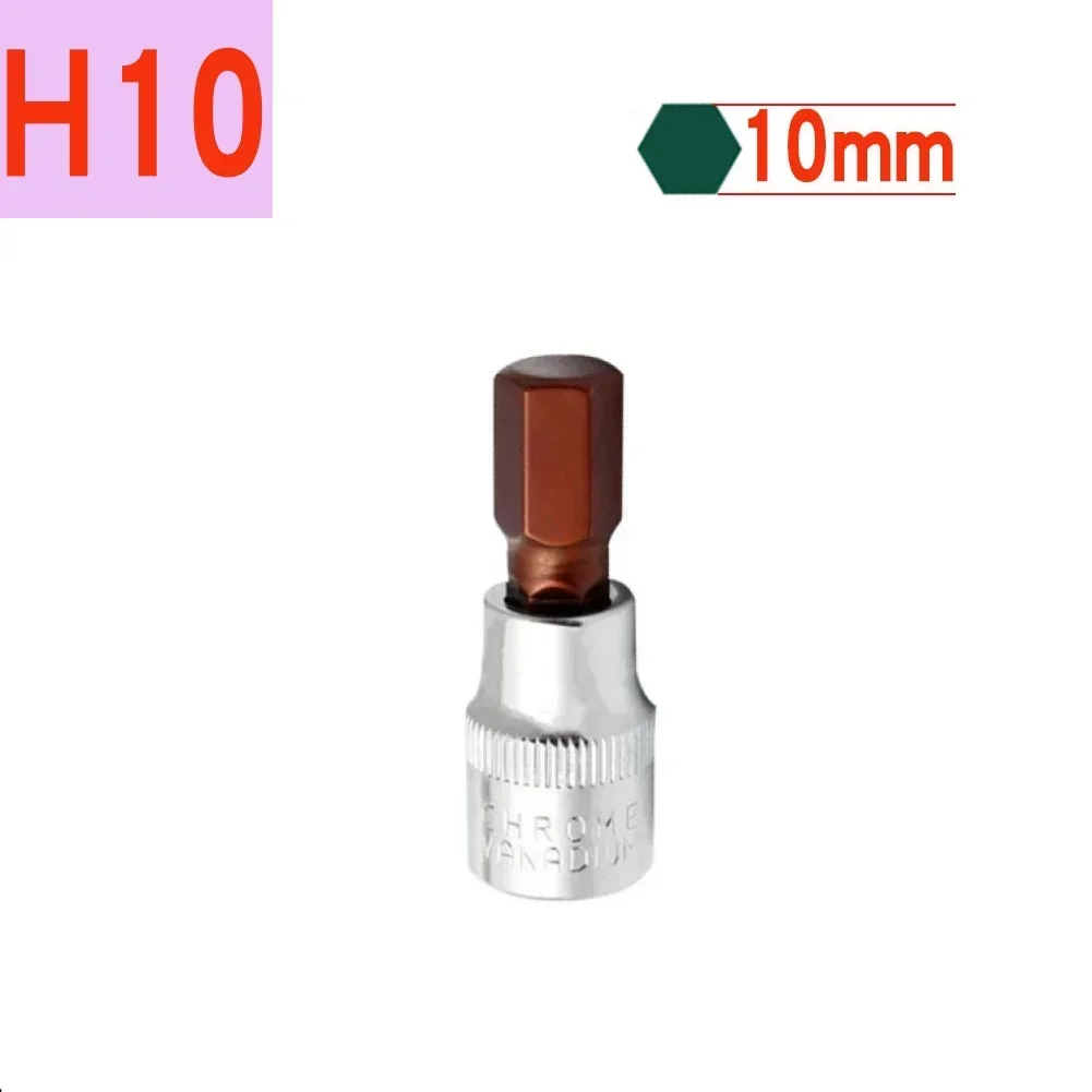 3/8 Inch Drive Hex Bit Sockets H3 H4 H5 H6 H8 H10 Sockets Wrench Screwdriver Bit Sockets Hand Tools Socket Joint Hexagonal