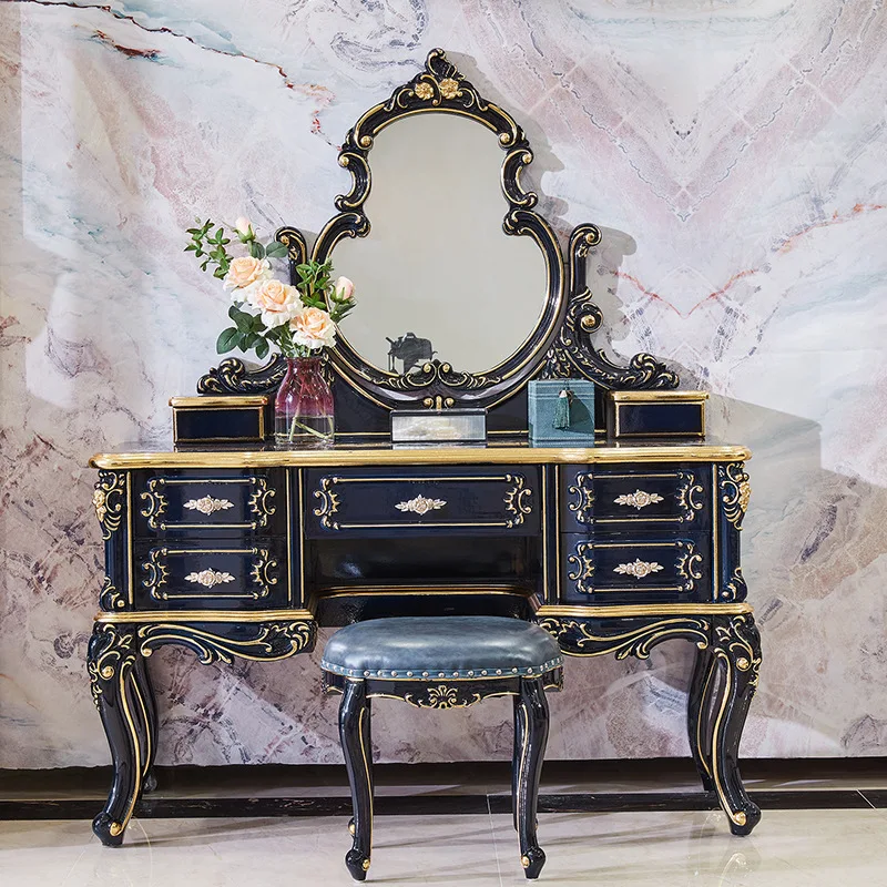 

Bedroom furniture, European dresser, luxury dressing table, princess villa, atmosphere, deluxe dresser, dressing cabinet