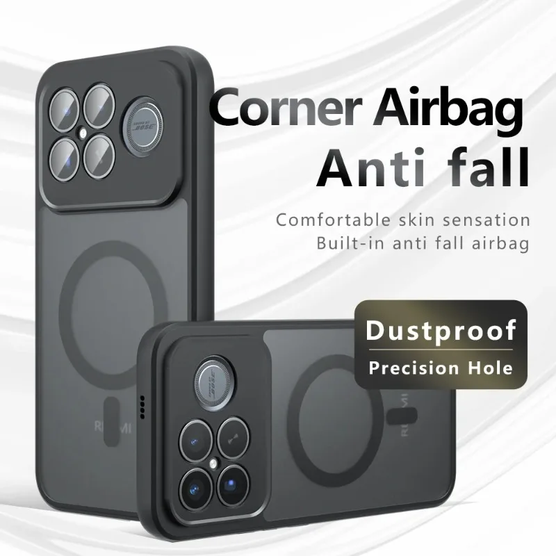 Shockproof Protective Magnetic Case with Wireless Charging Back Cover