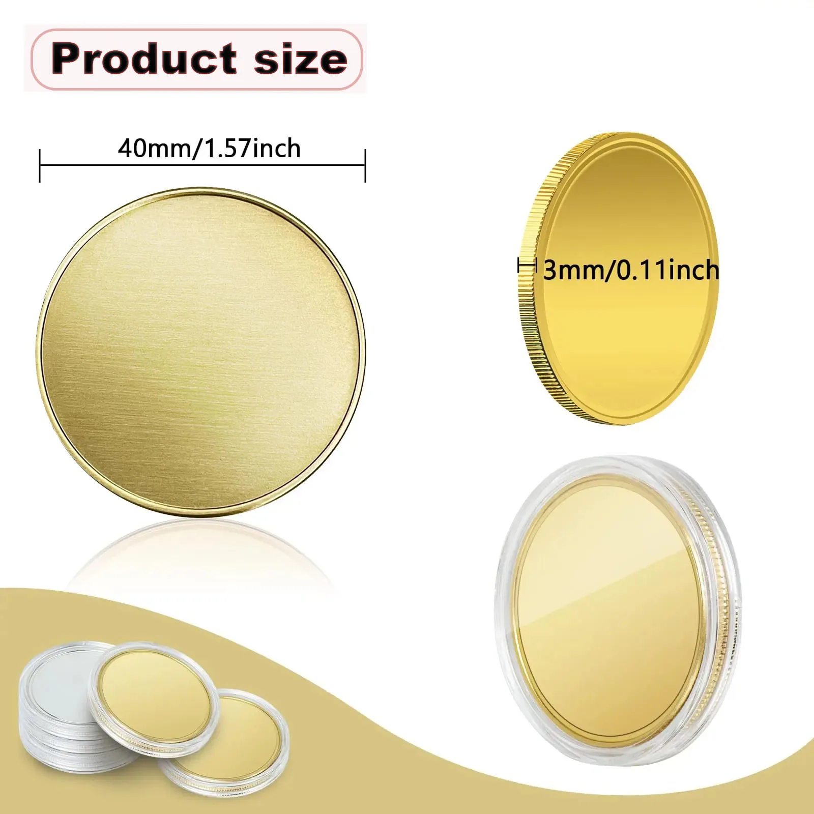 真鍮製空白コイン（5枚入り/10枚入り）｜素材 Pmjekiyh 35 枚の