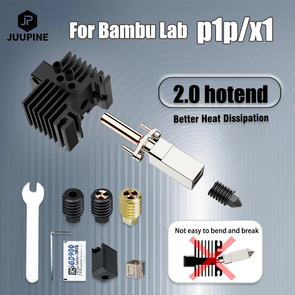 For Bambu Lab Hotend Upgrade 2.0 Version Cht nozzle bambulab Bi Metal Fit Bamboo Bambulabs X1 X1C P1P P1S hotend P1P Thermistor, ,   - AliExpress