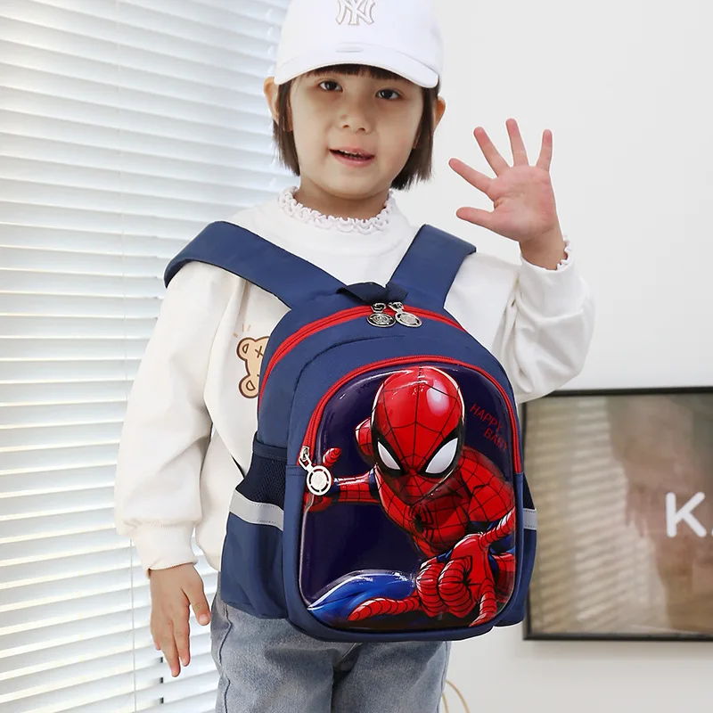 2022 Disney New Kindergarten Bag For Boys Spider Man Student Shoulder Orthopedic Backpack Age 3-8 Kids Birthday Gifts Mochila