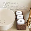 Woven Storage Box Desktop Miscellaneous Box Toilet Paper Box Storage Bathroom Organizer Bathroom Sink Storage Countertop Durable 3